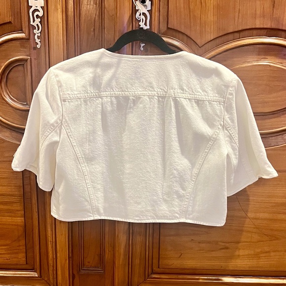 Lamarque White Cropped Jacket - Picture 4 of 7